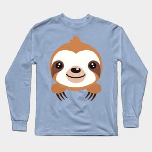 Sloth Face Long Sleeve T-Shirt